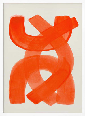 Tablou înramat „Orange Strokes” de Ejaaz Haniff