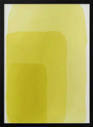Tablou înramat „Yellow Watercolor Shapes #2” de jay stanley
