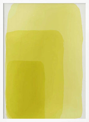 Tablou înramat „Yellow Watercolor Shapes #2” de jay stanley