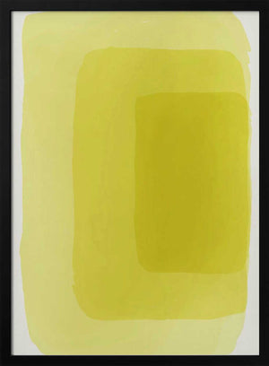 Tablou înramat „Yellow Watercolor Shapes #4” de jay stanley