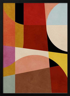 Tablou înramat „Warm Colors Bauhaus Geometry2” de Ana Rut Bre