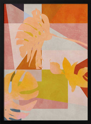 Tablou înramat „Organic Bauhaus Geometry Leaves” de Ana Rut Bre
