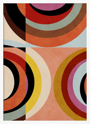 Tablou înramat „Warm Colors Bauhaus Geometry3” de Ana Rut Bre