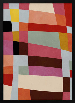 Tablou înramat „Warm Colors Bauhaus Geometry4” de Ana Rut Bre