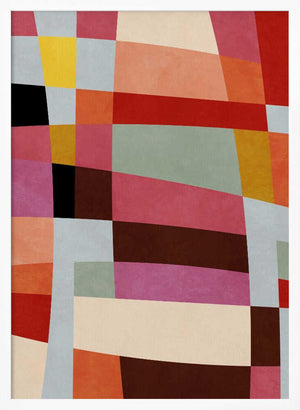Tablou înramat „Warm Colors Bauhaus Geometry4” de Ana Rut Bre