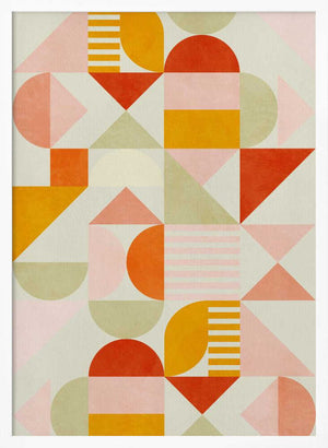 Tablou înramat „Bauhaus Fun Pastel” de Ana Rut Bre