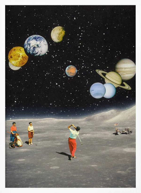 Tablou înramat „Space Golf” de Taudalpoi