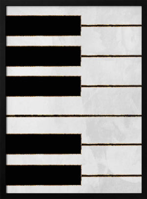 Tablou înramat „Black and gold piano” de Sarah Manovski