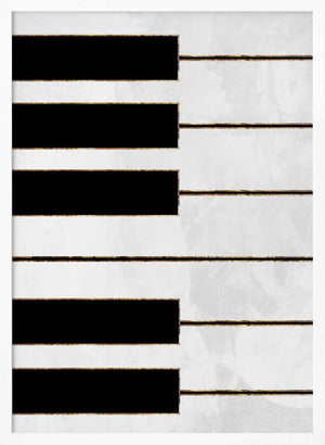 Tablou înramat „Black and gold piano” de Sarah Manovski