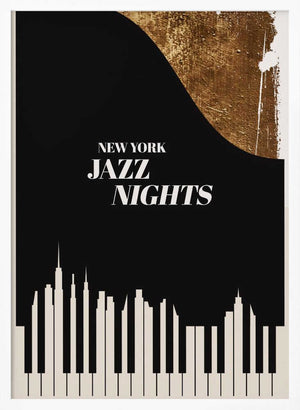 Tablou înramat „Jazz Nights” de Kubistika
