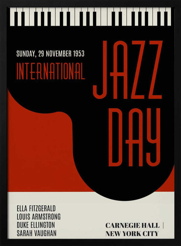 Tablou înramat „Jazzy Days   Dark Red” de Kubistika