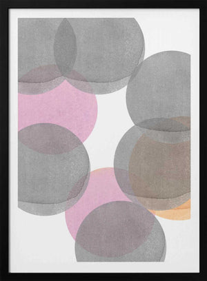 Tablou înramat „Gray Pink Circles Ii” de Louise van Terheijden