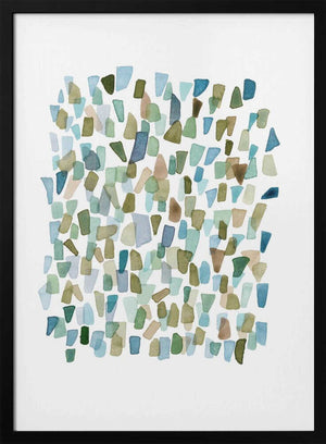 Tablou înramat „Green Mossy Seaglass” de Louise van Terheijden