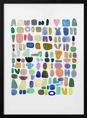 Tablou înramat „Beach Combing 1” de Louise van Terheijden