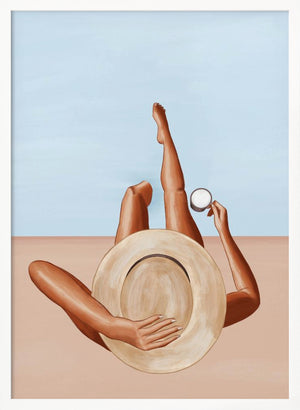 Tablou înramat „Poolside Girl” de Ivy Green Illustrations