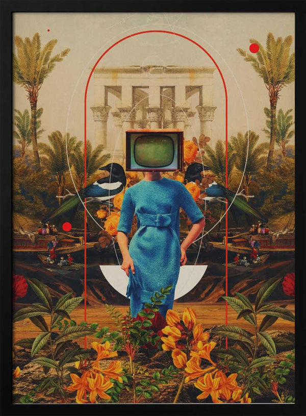 Tablou înramat „Her Asymmetries” de Frank Moth