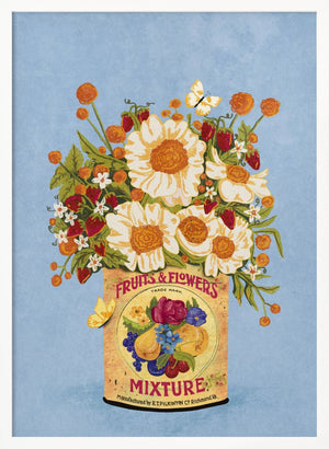 Tablou înramat „Flowers In a Vintage Tea Can” de Raissa Oltmanns