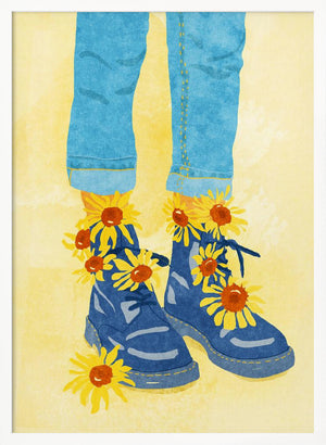 Tablou înramat „Sunflower Walk” de Raissa Oltmanns