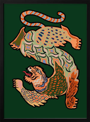 Tablou înramat „Asiantiger Green” de Arty Guava