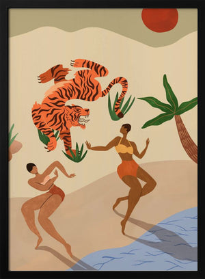 Tablou înramat „Dancing Tiger” de Arty Guava