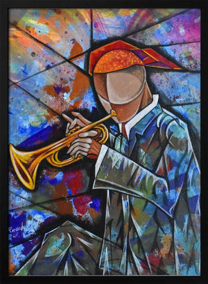 Tablou înramat „Trumpet Jazz” de Ricardo Maya