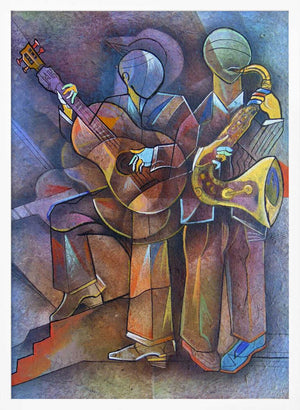 Tablou înramat „Jazz Musicians” de Ricardo Maya