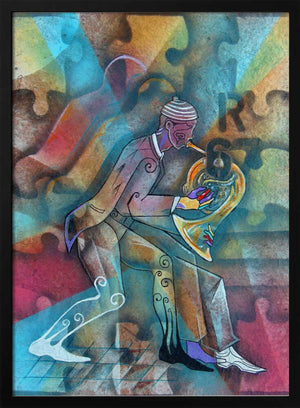 Tablou înramat „Musician in trance” de Ricardo Maya