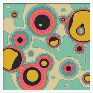 Tablou înramat „Fluid Geometrics 3” de Jazzberry Blue