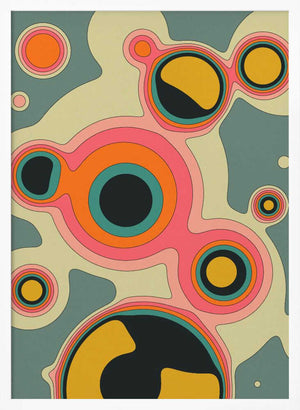 Tablou înramat „Fluid Geometrics 2” de Jazzberry Blue