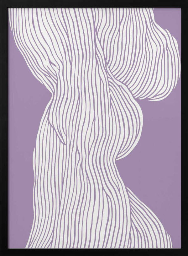 Tablou înramat „Curved Lines Flow” de Treechild