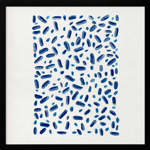 Tablou înramat „Blue Harmony Shapes” de Emel Tunaboylu
