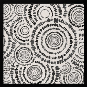Tablou înramat „Monochrome Spirals” de Emel Tunaboylu