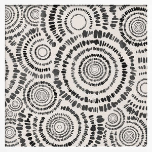 Tablou înramat „Monochrome Spirals” de Emel Tunaboylu