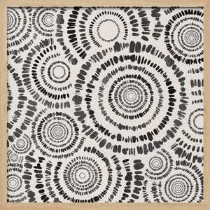 Tablou înramat „Monochrome Spirals” de Emel Tunaboylu