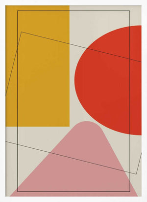 Tablou înramat „Four Triangles” de Oju Design