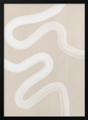 Tablou înramat „Beige One Line Drawing” de Elena Ristova