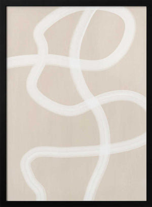 Tablou înramat „White Brush Stroke Poster” de Elena Ristova