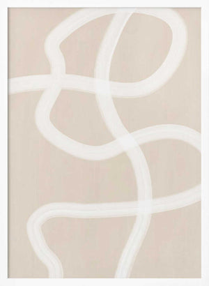 Tablou înramat „White Brush Stroke Poster” de Elena Ristova