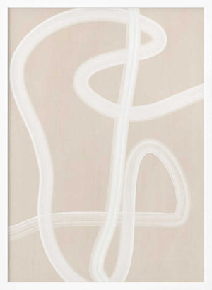 Tablou înramat „White Brush Stroke Poster” de Elena Ristova