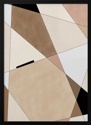 Tablou înramat „Geometric Beige art” de Elena Ristova