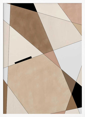 Tablou înramat „Geometric Beige art” de Elena Ristova