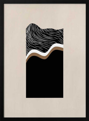 Tablou înramat „Monochrome Waves” de Elena Ristova