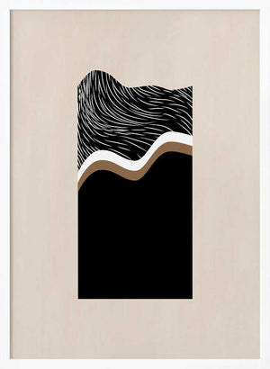 Tablou înramat „Monochrome Waves” de Elena Ristova