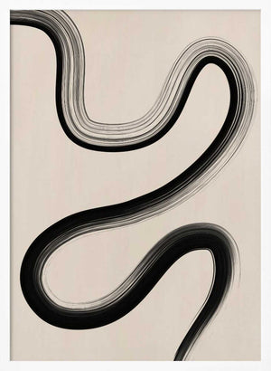 Tablou înramat „Black Brush Stroke Art” de Elena Ristova
