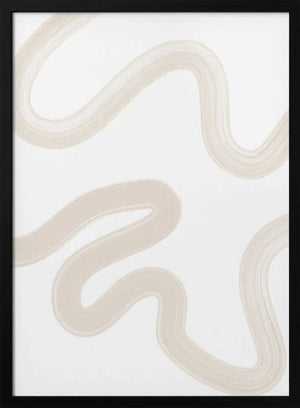 Tablou înramat „Beige Brush Stroke Poster” de Elena Ristova
