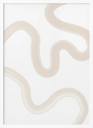 Tablou înramat „Beige Brush Stroke Poster” de Elena Ristova