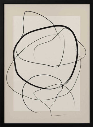 Tablou înramat „Soft Abstract Lines Art” de Elena Ristova