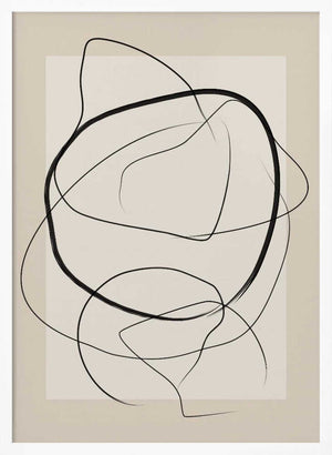 Tablou înramat „Soft Abstract Lines Art” de Elena Ristova