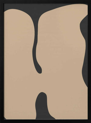 Tablou înramat „Graphic Beige Shapes Art” de Elena Ristova