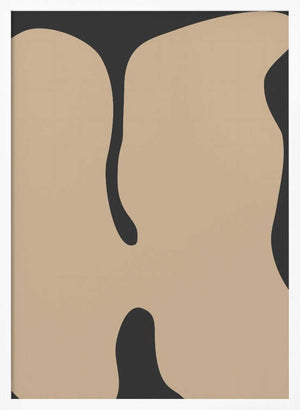 Tablou înramat „Graphic Beige Shapes Art” de Elena Ristova